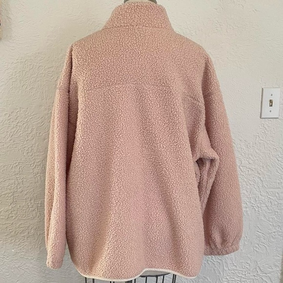 retro pink teddy bear fleece jacket from Universal Thread - Picture 3 of 5